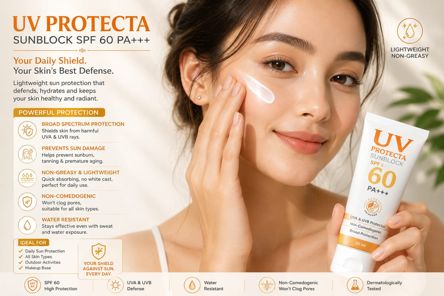 UV Protecta Sunblock SPF 60 PA+++ (30ml)