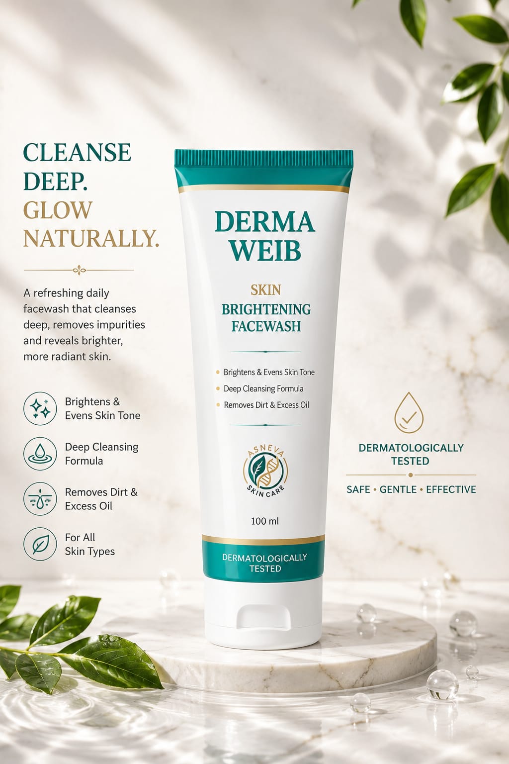 Derma Weib – Skin Brightening Facewash (100ml)